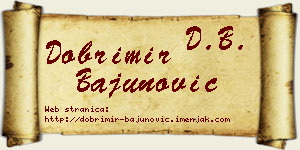 Dobrimir Bajunović vizit kartica